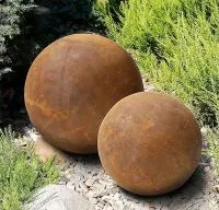 Шары сталь кортен 2 штуки декор (518937) ∅ 1,35 - 0,85 м. Буй 
