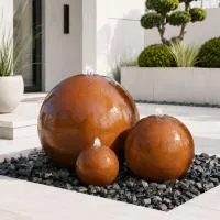 Шары 3 шт. фонтан Corten от (518907) ∅ 0,35 до 1 м. Буй 