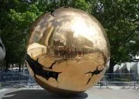 Полый шар из латуни полированный (198296) производство - сфера арт-объект ø 1000 мм. пустотелая  в Буе