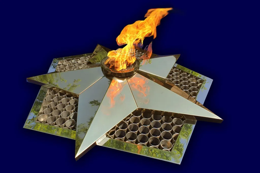 Вечный огонь звезда с газовой в Буе 